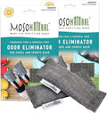 Moso Natural Mini Air Purifying Bags. A Scent Free Odor Eliminator for Shoes, Gym Bags and Sports Gear. Premium Moso Bamboo Charcoal Odor Absorber. (Two Packs of Two 75g Bags) 2 Year Lifespan!