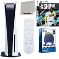 Sony Playstation 5 Disc Version (Sony PS5 Disc) with Media Remote,  The Show 21, Accessory Starter Kit and Microfiber Cleaning Cloth Bundle