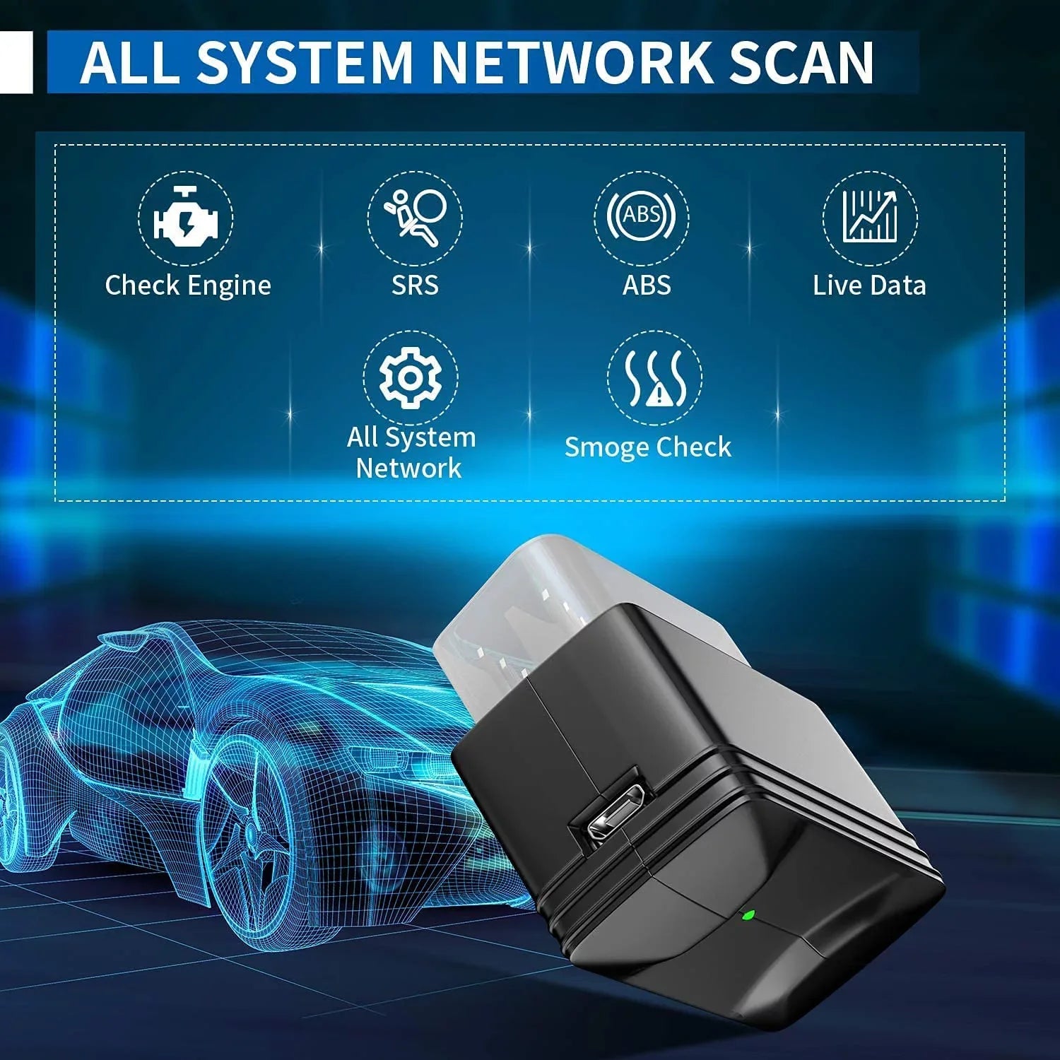 Innova 6000P Bluetooth Wireless  Car Code Reader Check Engine Light   Airbag System Automotive Diagnostic Tool OBD2 Scanner 12V Vehicle Read Clean Code Scanner for  and Android Phones