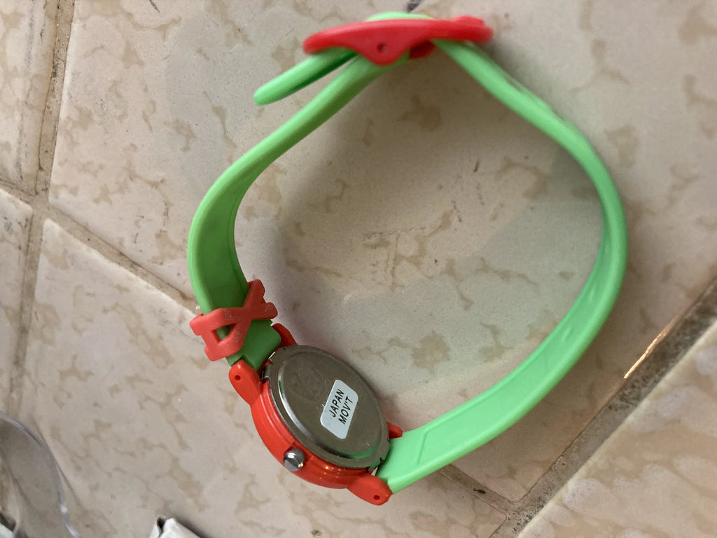 Rare Green Casio Kids Analog Watch Moon and Stars -136A-3B