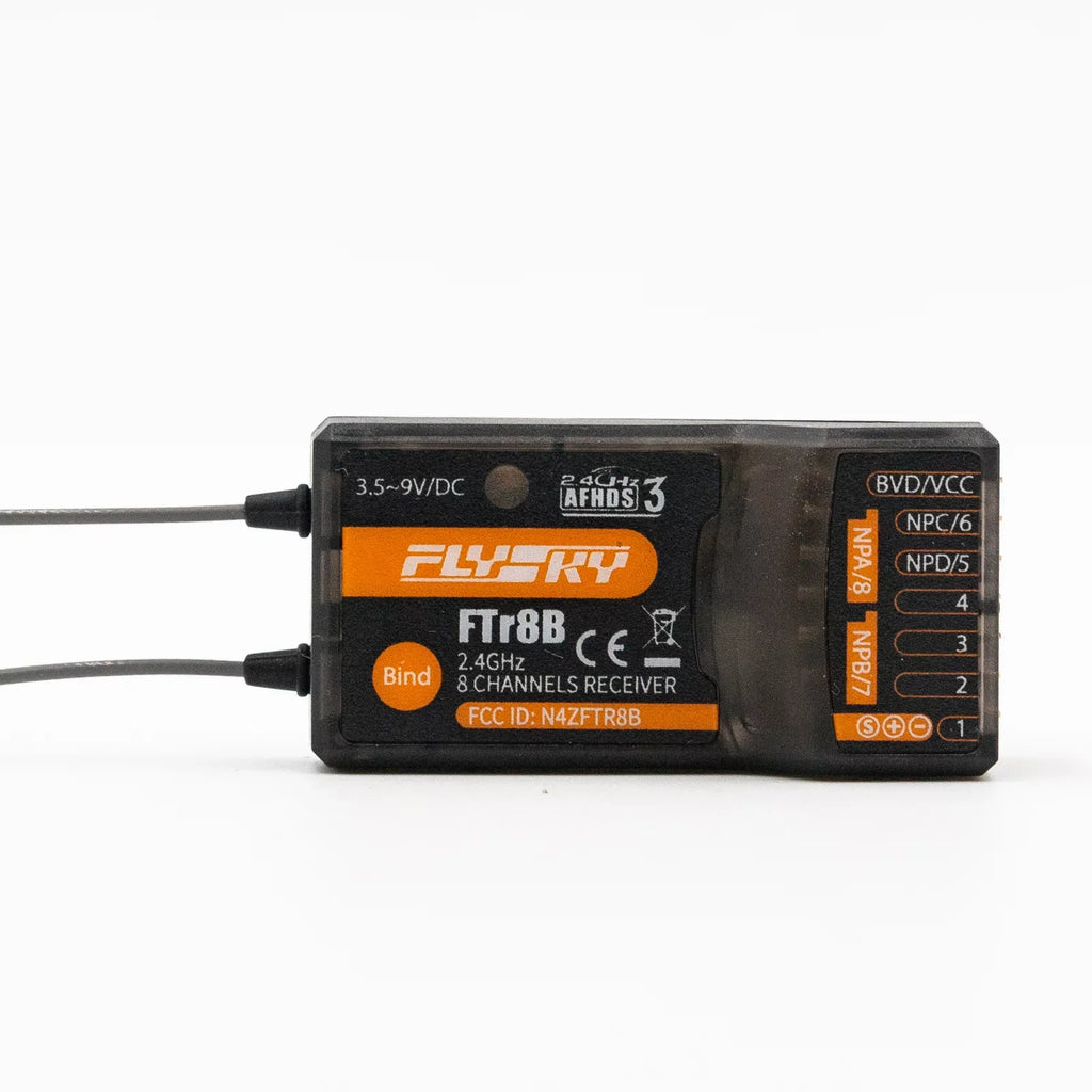 FTr8B 2.4GHz 8CH Receiver for  Airplane Helicopter Fixed Wing Glider Engineering Vehicle Drone Dual PWMPPMi.. Output Compatible with AFHDS3 Transmitters  Modules PL18 NB4