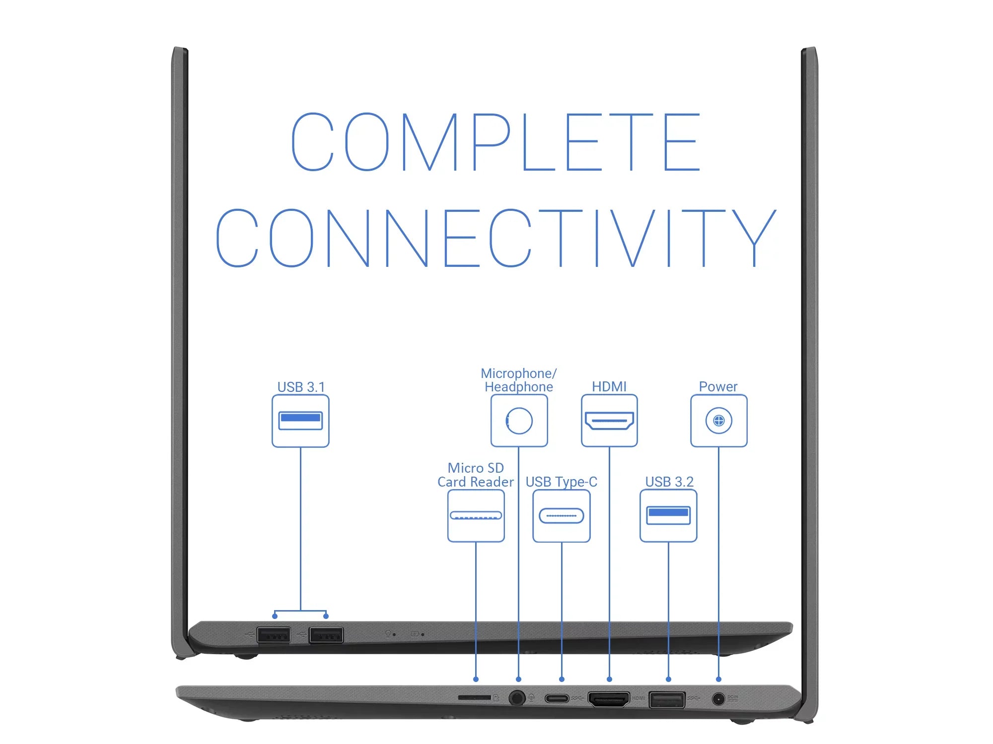 Vivobook X512JA Laptop, 15.6"  Display, Intel Core i7-1065G7 Upto 3.9GHz, 20GB , 512GB NVMe  + 500GB , , Card Reader, Wi-Fi, Bluetooth, Windows 10 Pro S