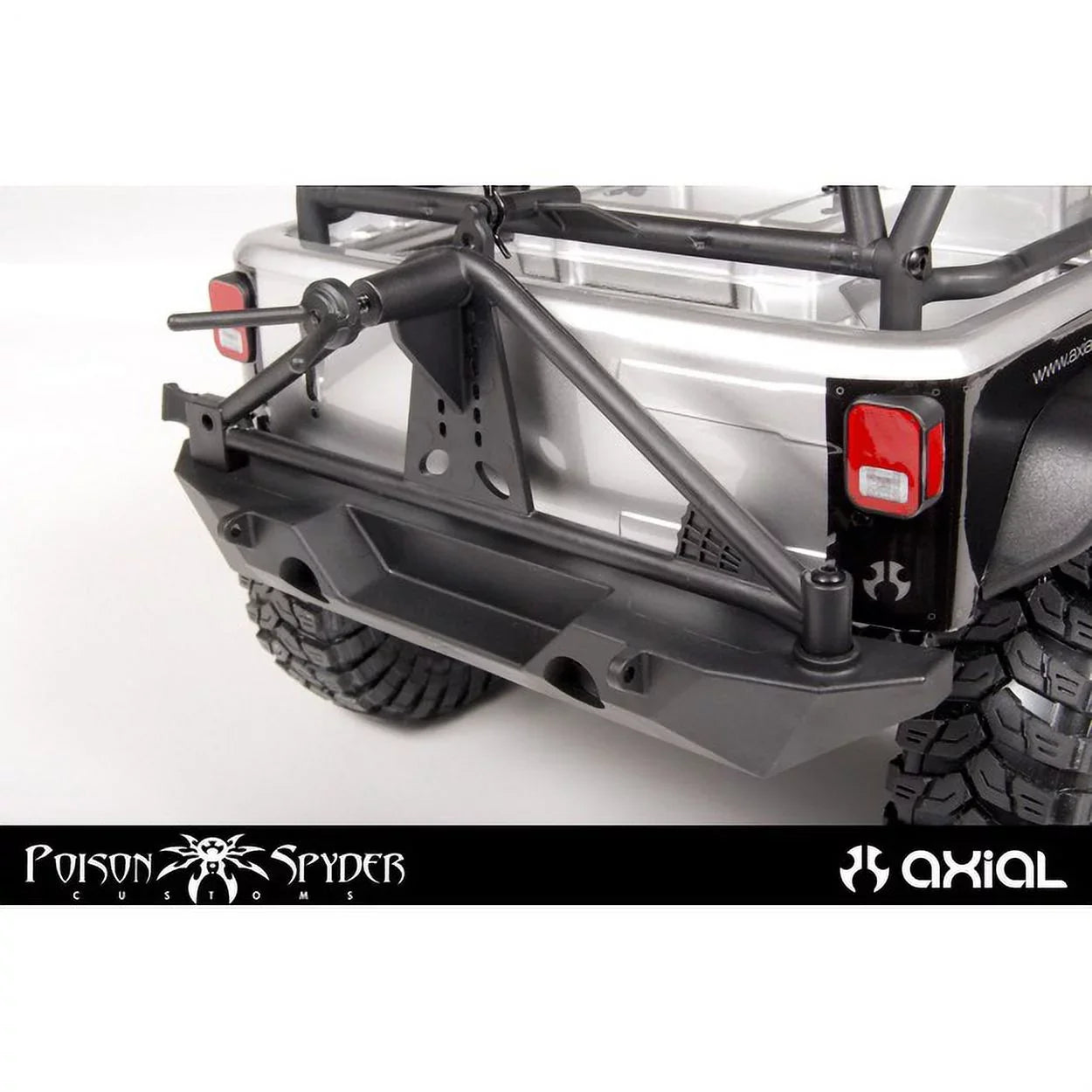 Axial AX80126 RrBumper/TireCarrierSCX10/Poison Spyder/ AXIC4349 Electric Car/Truck Option Parts