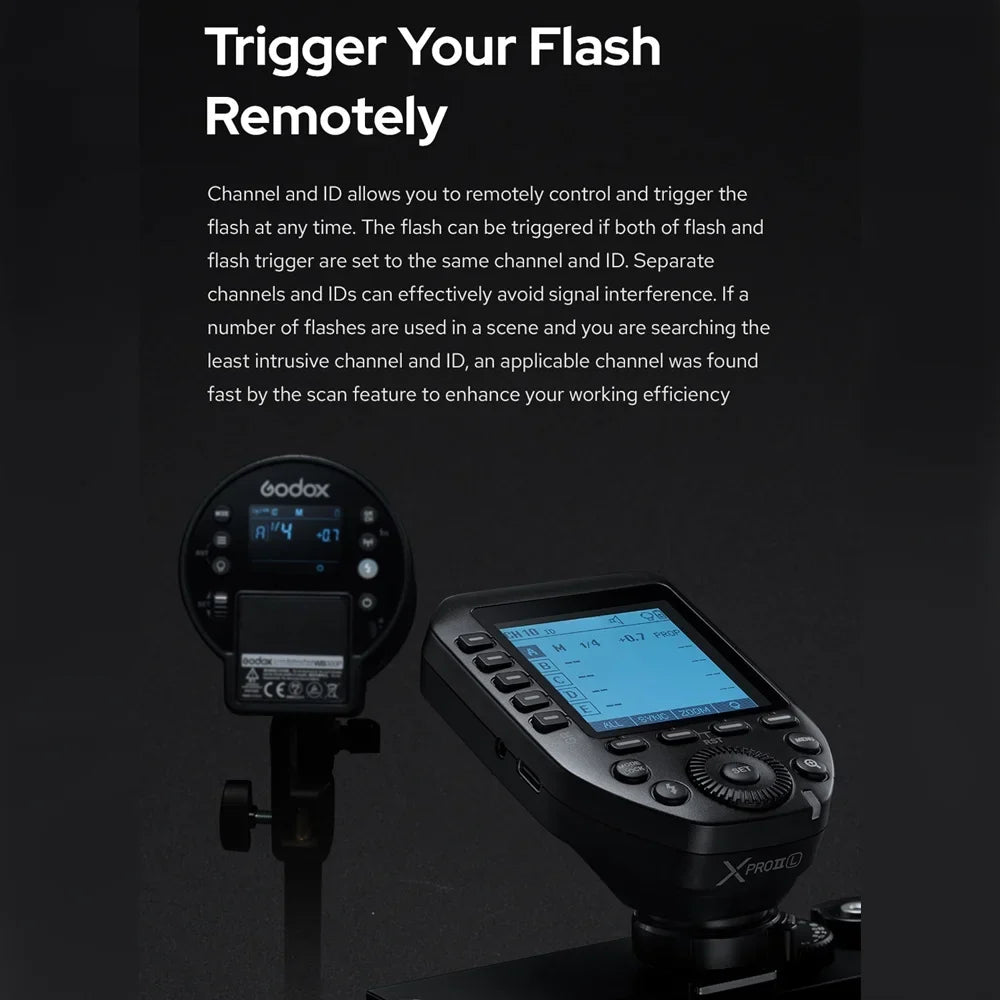 Godox -L 2.4G Wireless Flash Trigger  Autoflash 18000s  Large  Screen 32 Channels 16 Groups Replacement for Leica Cameras