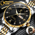 Waterproof Men's Watch Classic Relojes De Hombre Stainless Steel Quartz Luminous