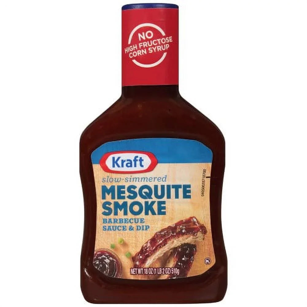 Kraft Mesquite Smoke Slow-Simmered Barbecue  Sauce, 18 oz Bottle (Pack of 20)