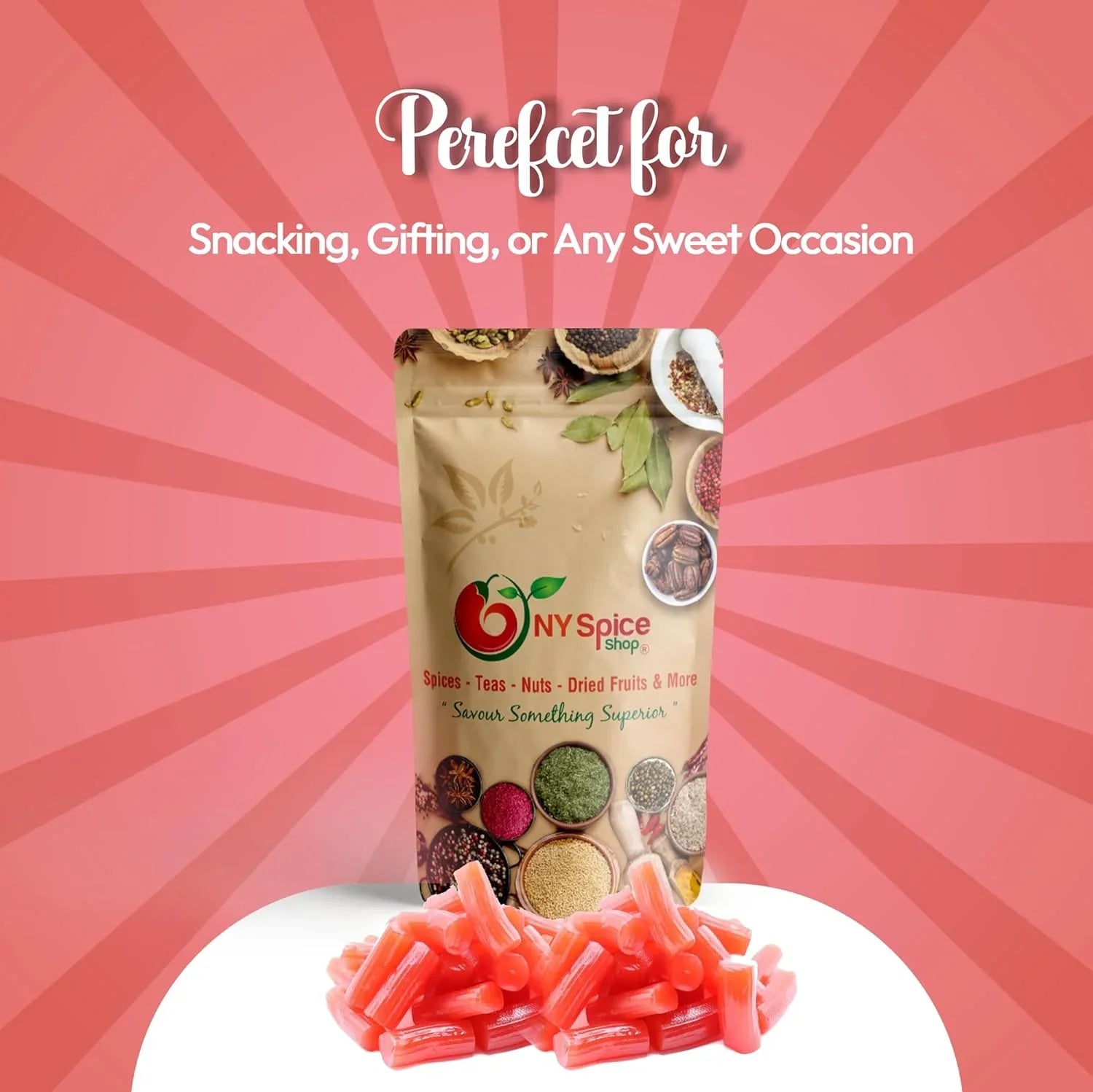 Licorice Candy - 8 Ounce Chocolate Licorice - Strawberry Red Licorice - Australian Candy - Liquorice Candy - Bulk Licorice Old Fashioned Candy For Sweet Lovers