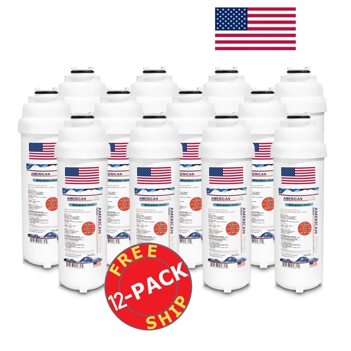 Brand , Water Filters , Model # --3000 , Compatible with WaterSentry® - - 12 Pack - Made in U.S.A.