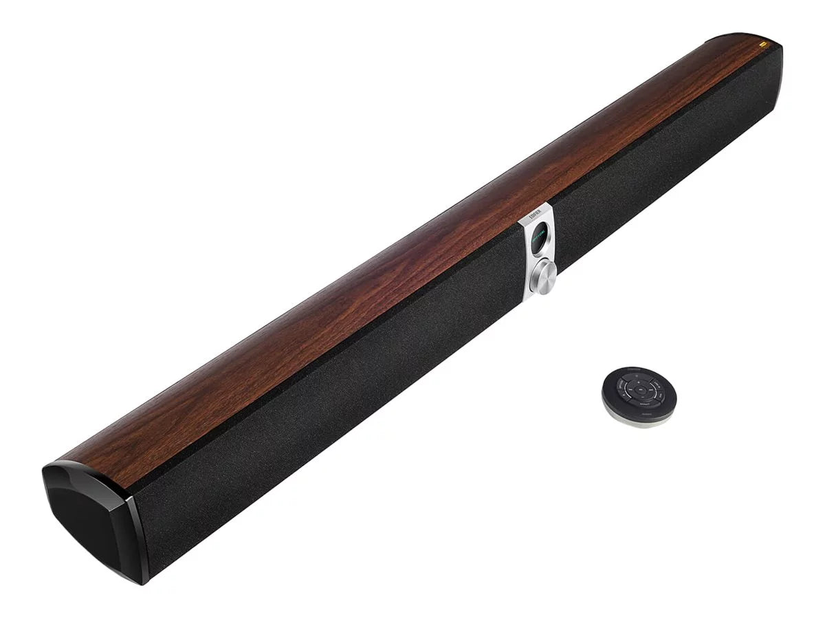 Edifier S50DB - Sound bar - wireless - Bluetooth - 88 Watt - 2-way - dark walnut (grille color - black)