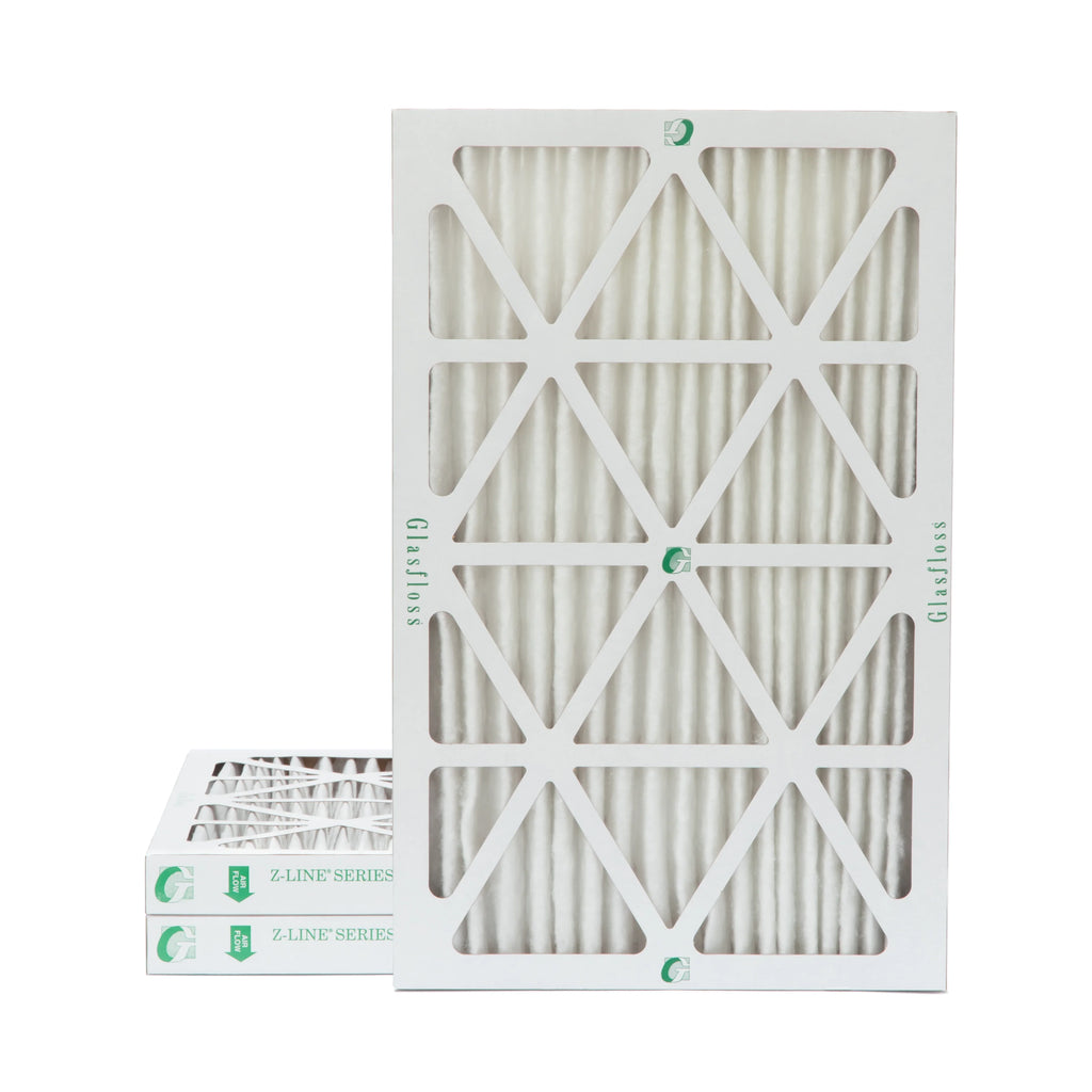 3 Pack of 16x24x2  13 Pleated 2" Inch Air Filters by Glasfloss. Actual Size: 15-1/2 x 23-1/2 x 1-3/4