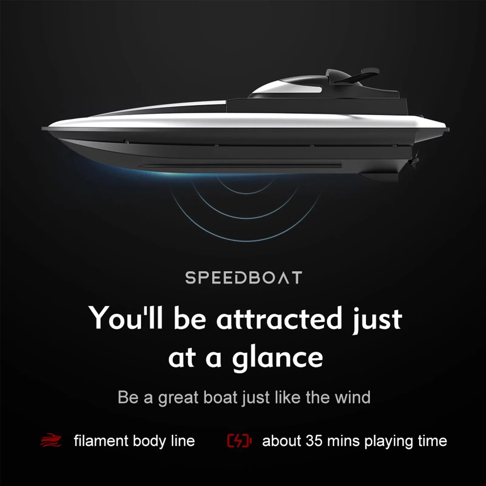 Dcenta  Boat Remote Control Boat Race Boat 2.4GHz Waterproof for Lake Pool Sea Gift for Boys Girls