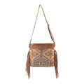KB209 Cross Body Upcycled Canvas Genuine Leather women bag western handbag purse