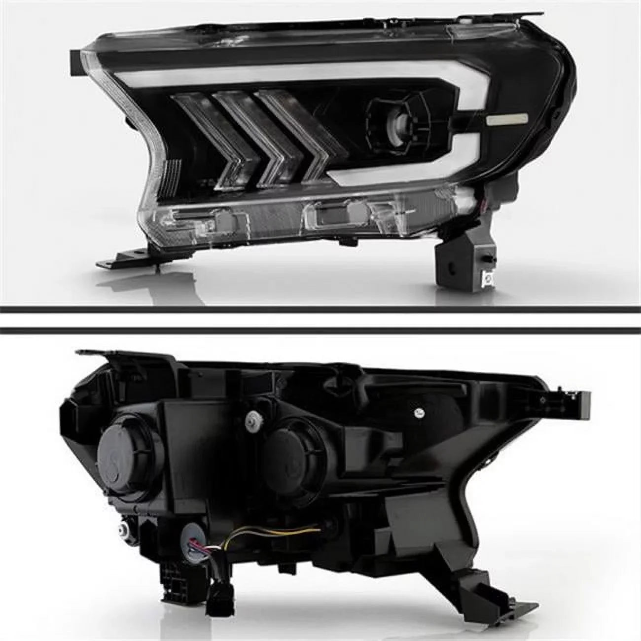 9050695 Sequential  Bar Projector  Headlights for 2019-2022 Ford Ranger, Black