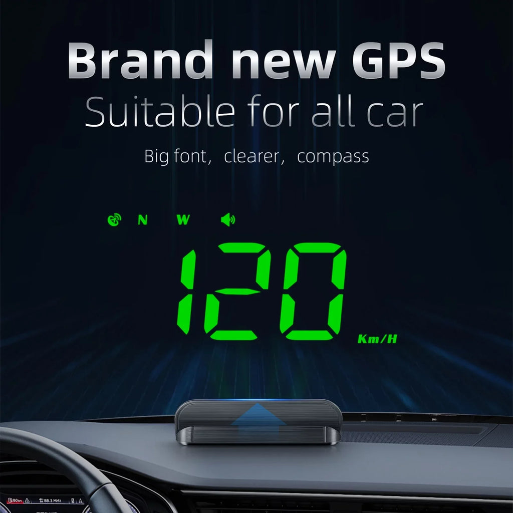 Walmeck Car 3.5 inch Head-up Display Windshield Projecter Digital Vehicle Speedometer  Model Overspeed Warning Fatigue Driving Alarm