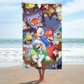 Luigi Mario Bros. Movie Beach Towel Microfiber Soft Absorbent Quick-Dry Bath Towels 130x80cm for Kid/Adults for Bathroom Shower/Guests/Pool Swimming/Gym/Camp/Holiday
