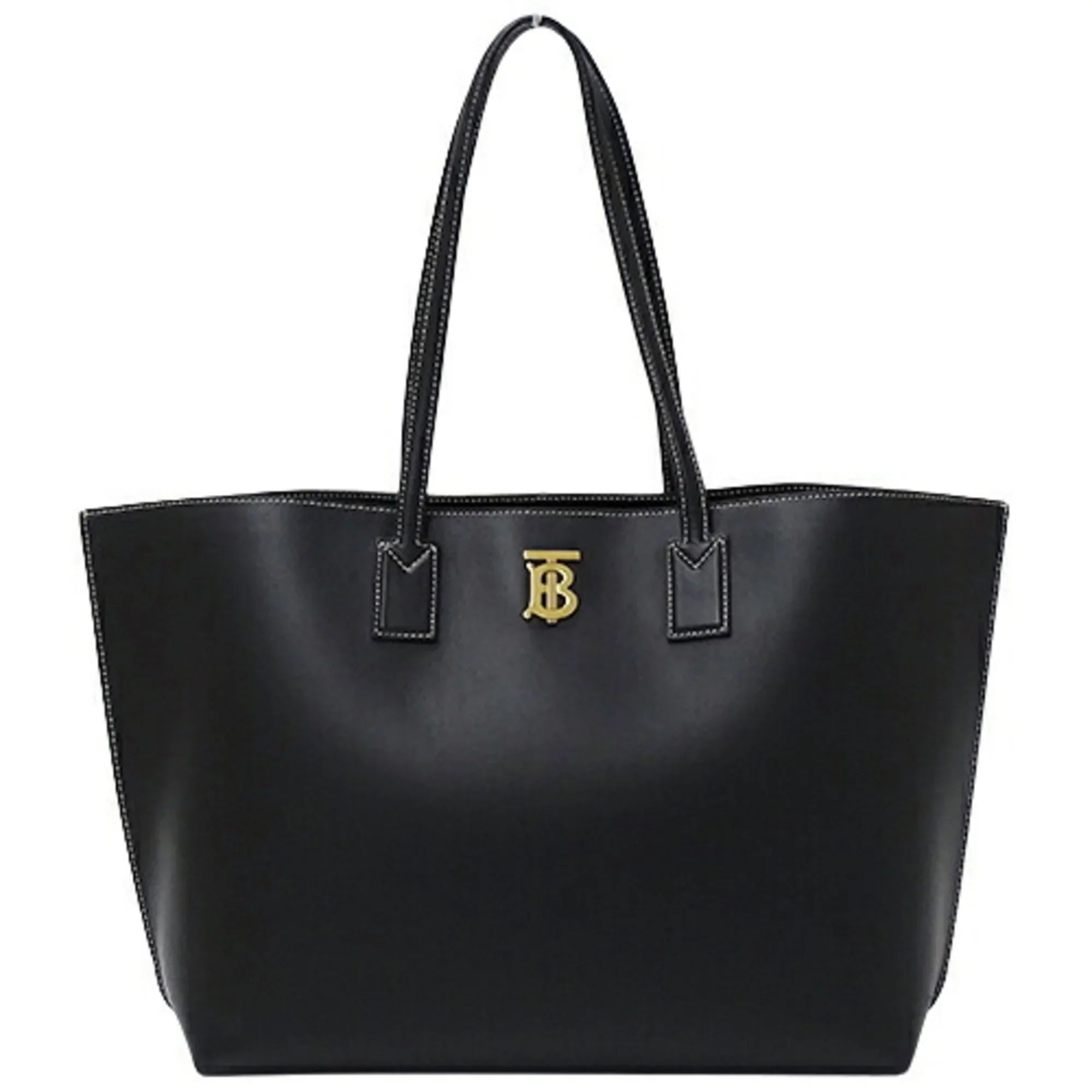Pre-Owned Burberry  bag ladies tote shoulder leather black 8052726 (Good)