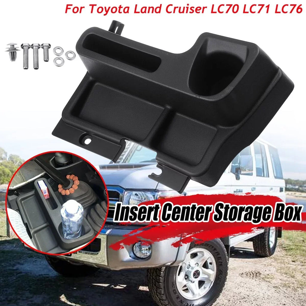 Car Center Console Organizer Box Replacement for Toyota Land Cruiser LC70 LC71 LC76, Interior Centre Console Storage Box, Black
