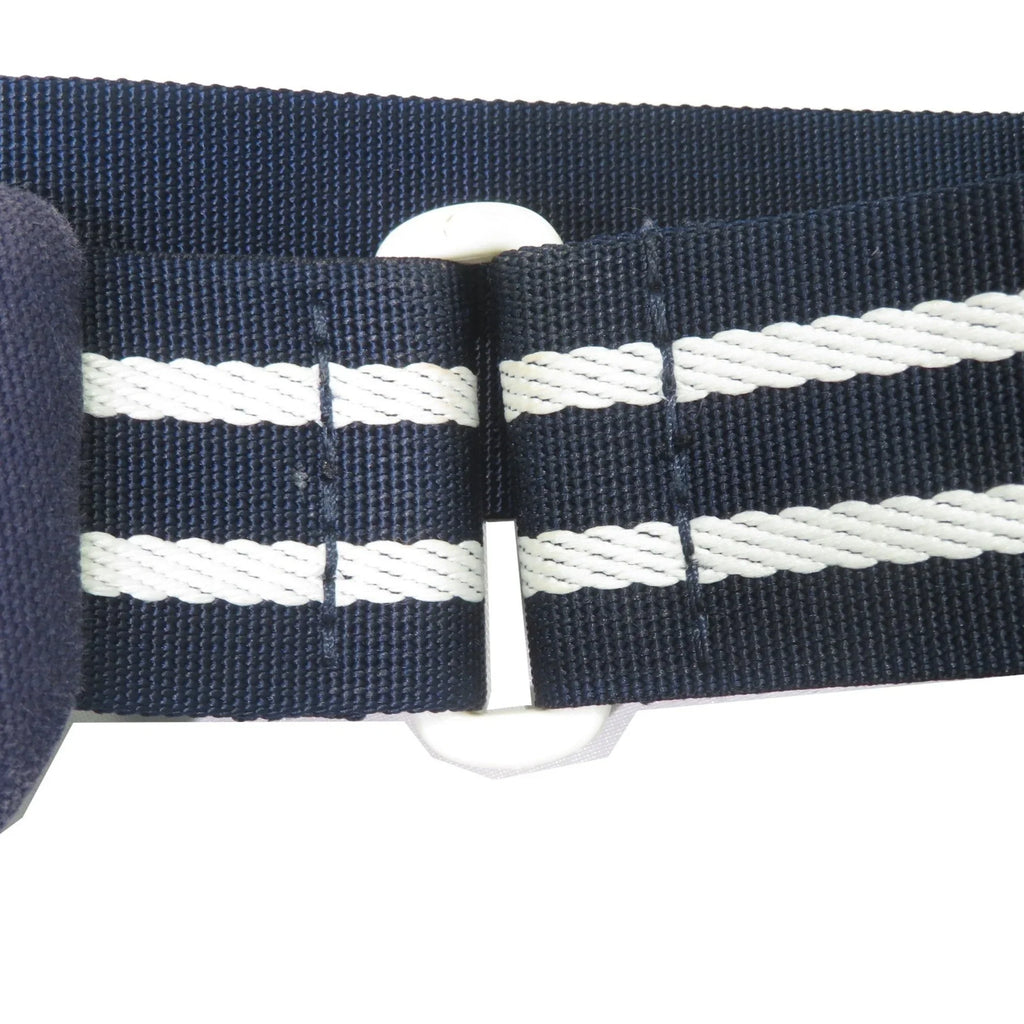 Pre-Owned  Sportsline Waist Bag Body Navy/White Canvas Women's Men's (Good)