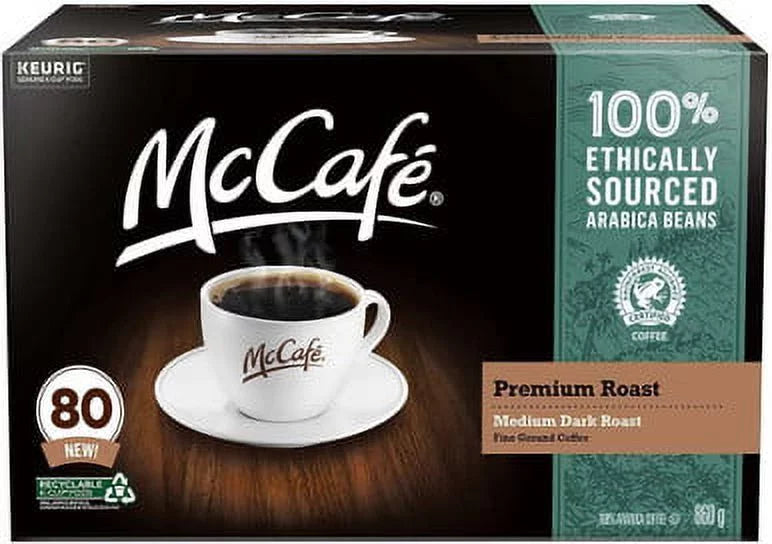 McCafe Premium Dark Roast Coffee K-Cup Pods, 80 Ct
