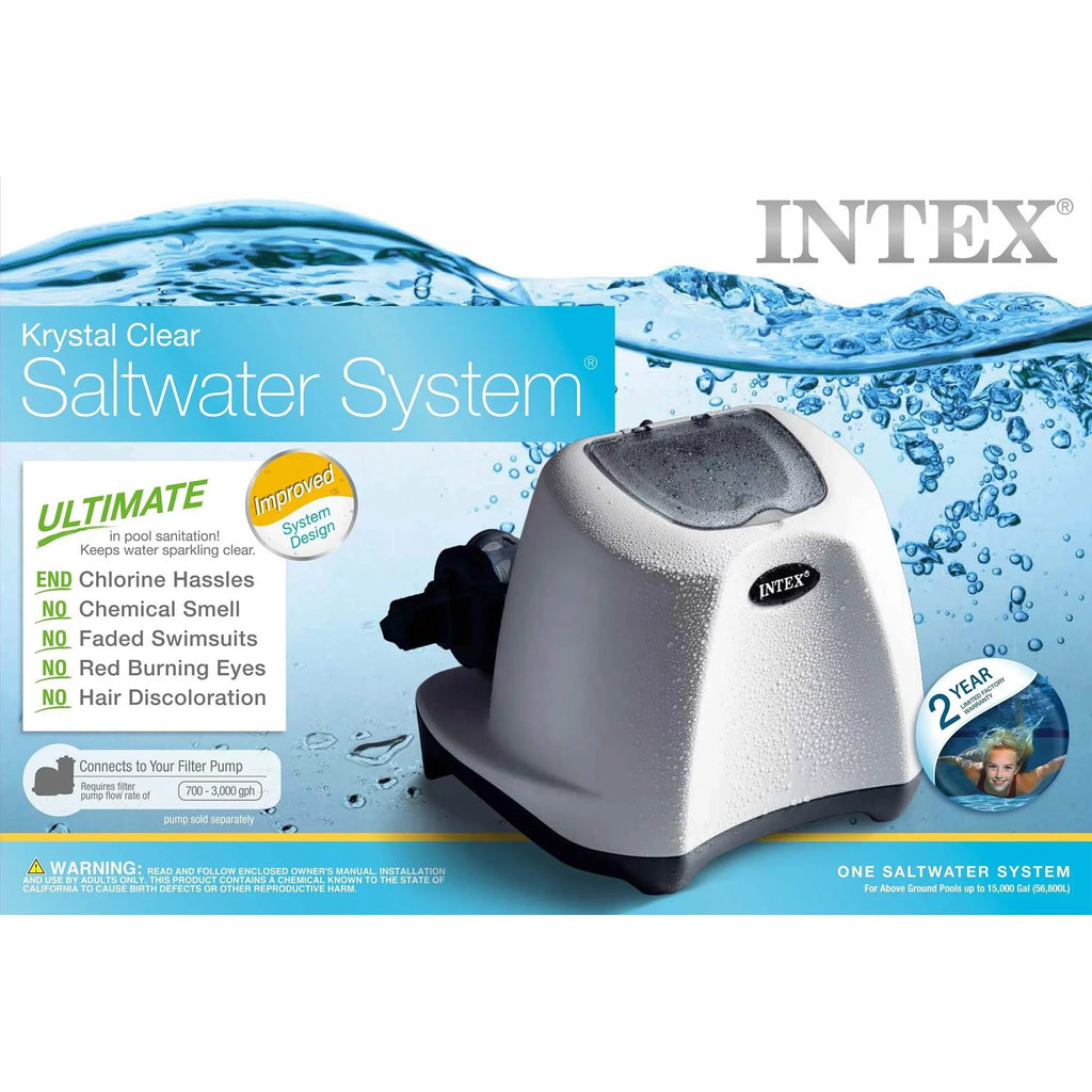Intex 2100  Pool Sand Filter Pump w/Krystal Clear Saltwater System