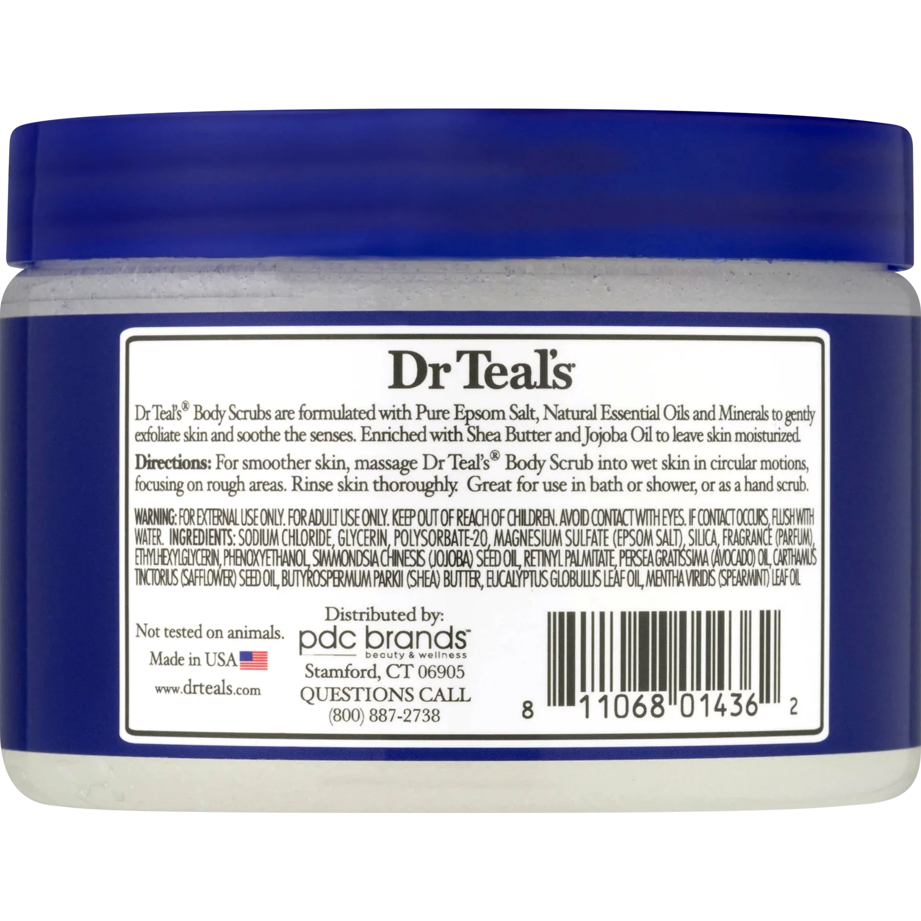 Dr Teal's Exfoliate & Renew Eucalyptus & Spearmint Epsom Salt Body Scrub, 16 oz (Pack of 6)
