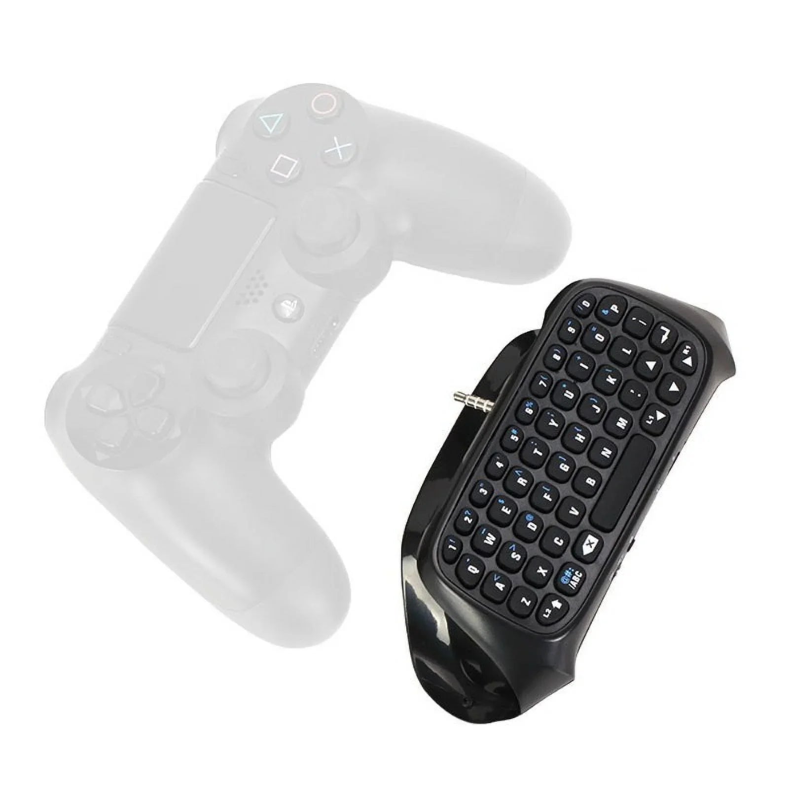 Wireless Mini Bluetooth Keyboard - Keypad Gamepad Joystick Text Messager Chatpad Adapter Compatible with Gaming Controller Black