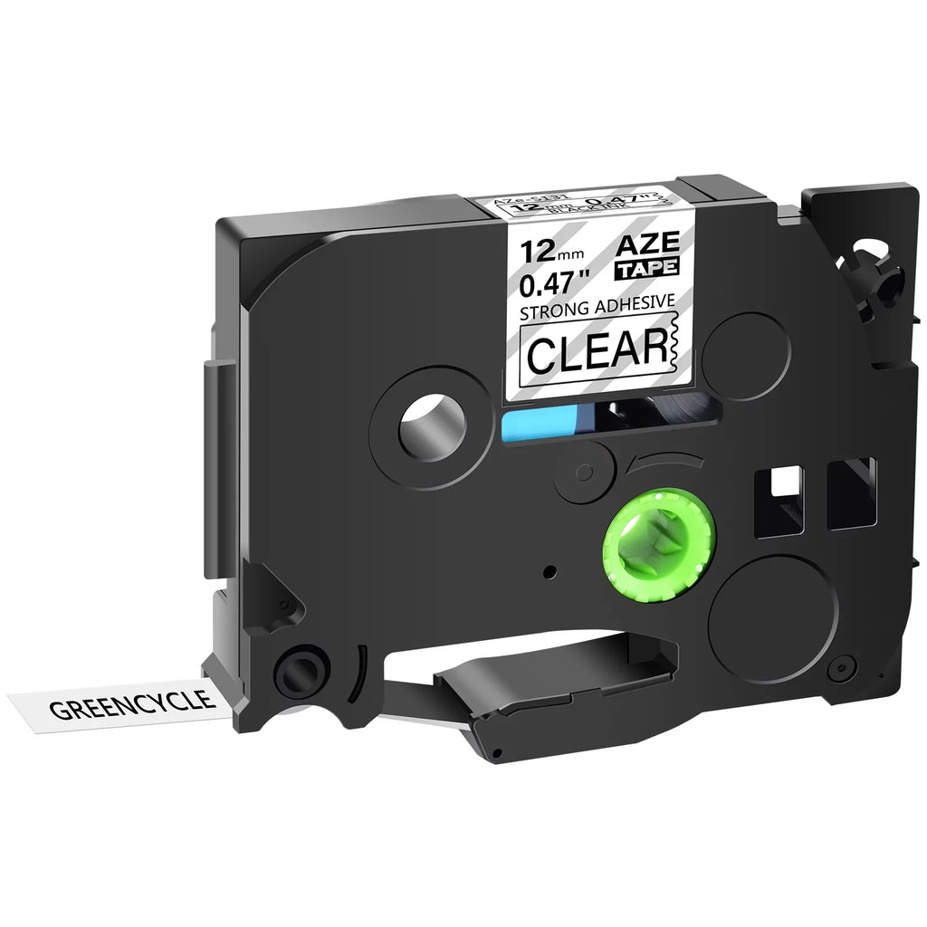 40PK Compatible for Brother P-touch Black on Clear 12mm  TZe TZe-S131 -S131 -131 TZe-131 Extra Strength Laminated Label Tape