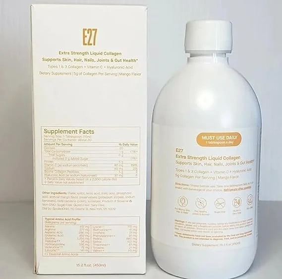 Spoiled Child E27 Extra Strength Liquid Collagen- Mango Flavor- 15.2 oz (450 ml)