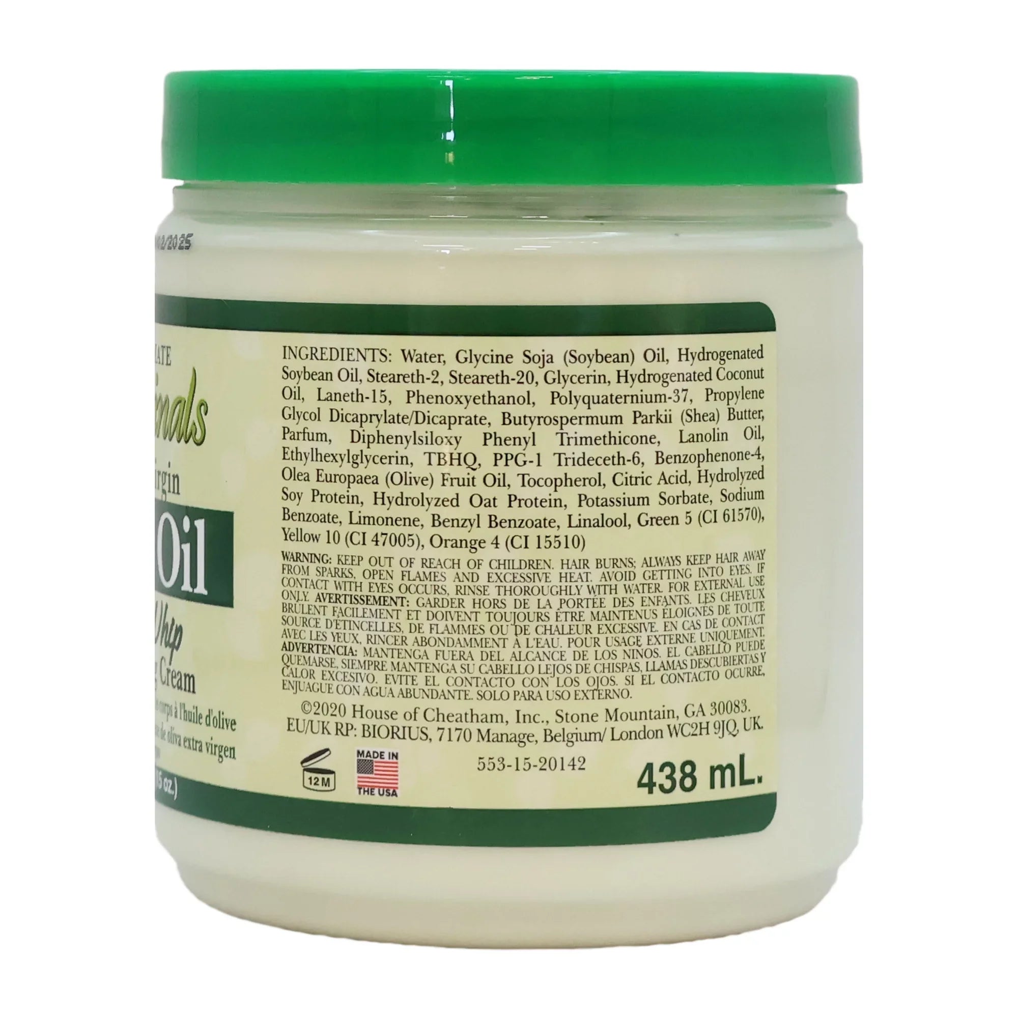 Africa's Best Ultimate Organic Olive Oil Body Whip Cream, 15 Oz., Pack of 12