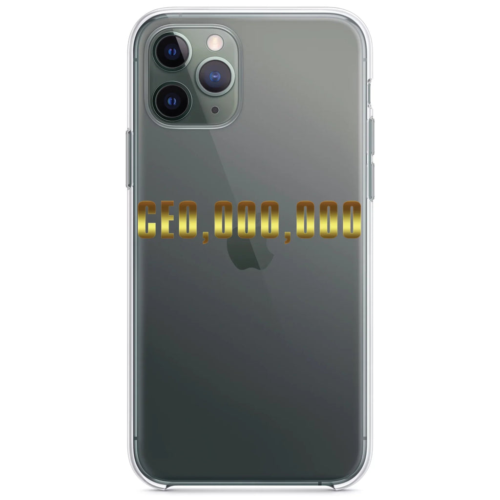 DistinctInk Clear Shockproof Hybrid Case for iPhone 13 (6.1" Screen) -  Bumper Acrylic Back Tempered Glass Screen Protector - ,000,000 Entrepreneur 3 commo