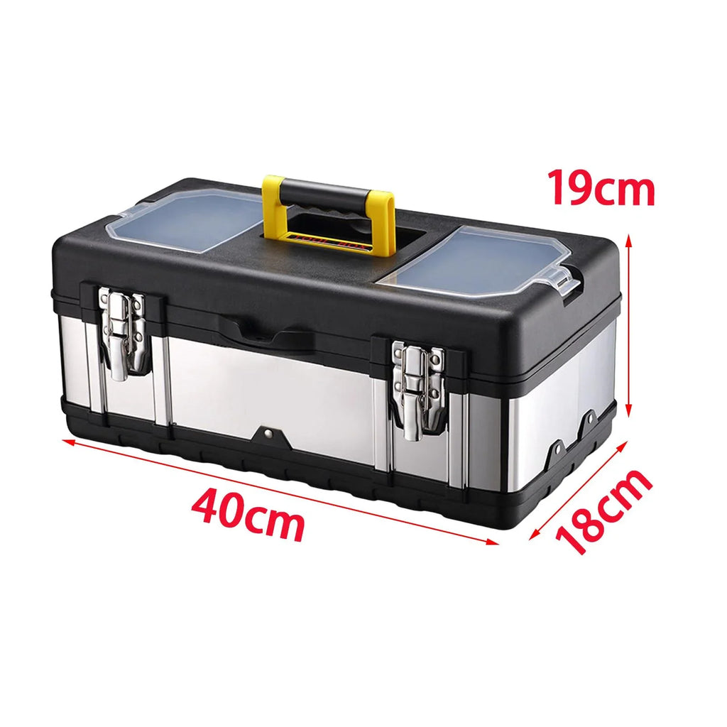 Toolbox Repair Tools Storage Case Lockable Carry Case for Car Trunks Plumber 17inch