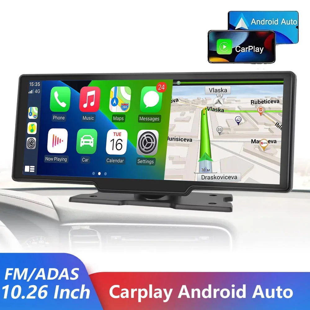 10.26 inch Dash Cam Rear View Camera  Color Screen Carplay And Android Smart Player in Car    Mirror Monitor