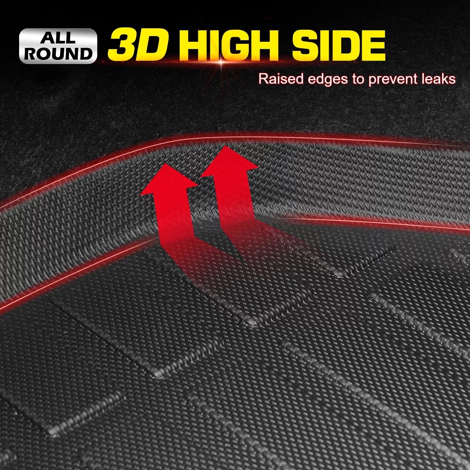 Ikon Motorsports Trunk Mat Compatible With 2023-2024 Honda -V, Black 3D Molded Car Rear Carpets Liner Protection  Thermo Plastic Elastomer All Weather Boot Tray Cover Protector Pad