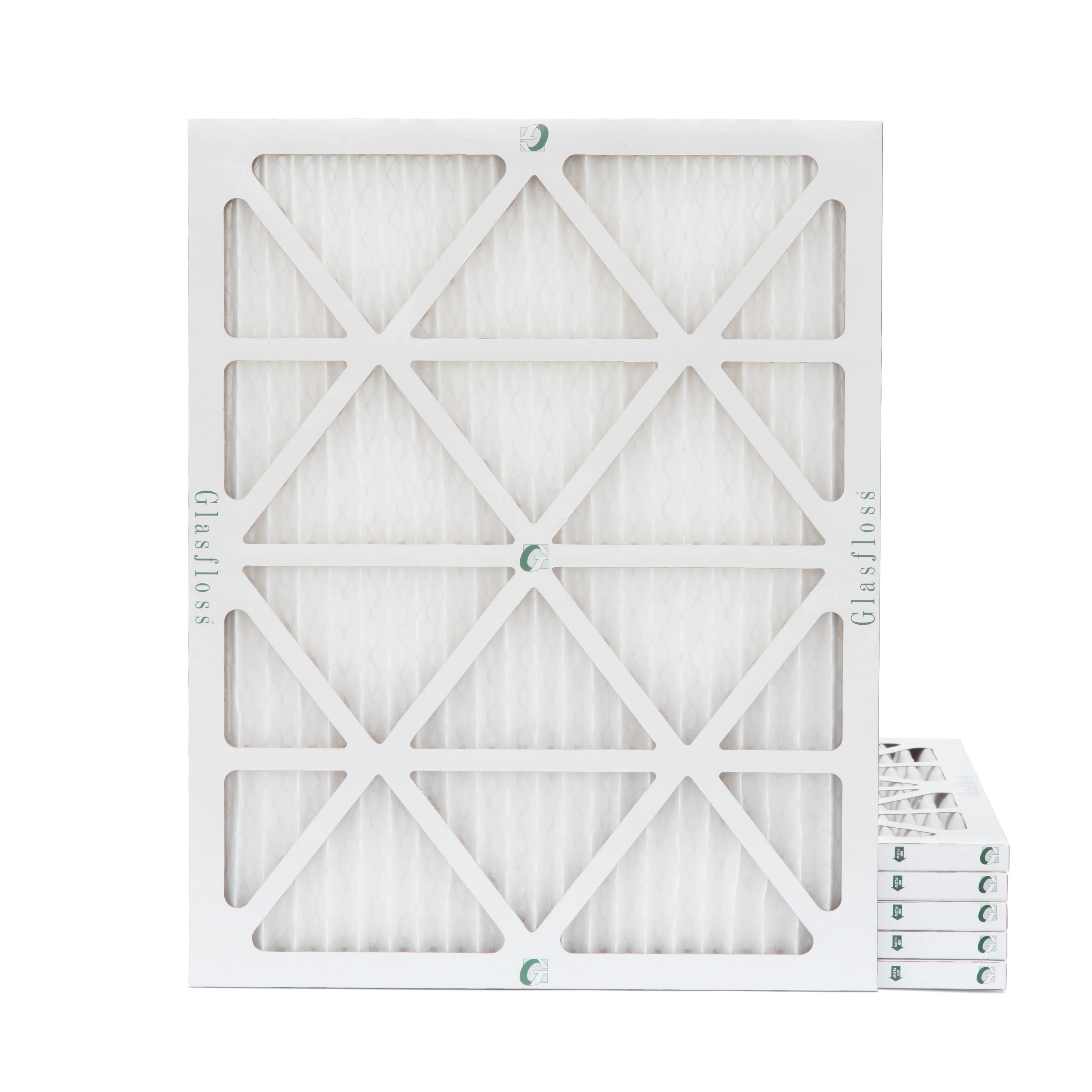 18x20x1 Merv 13 Pleated  Furnace Air Filters by Glasfloss Industries. 6 Pack