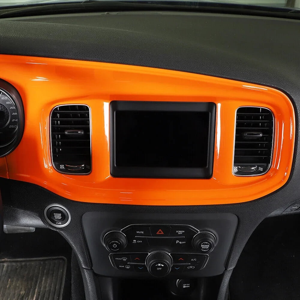 Teledu 14x Orange Inner Set Center Console Dash Cover Trim Kit