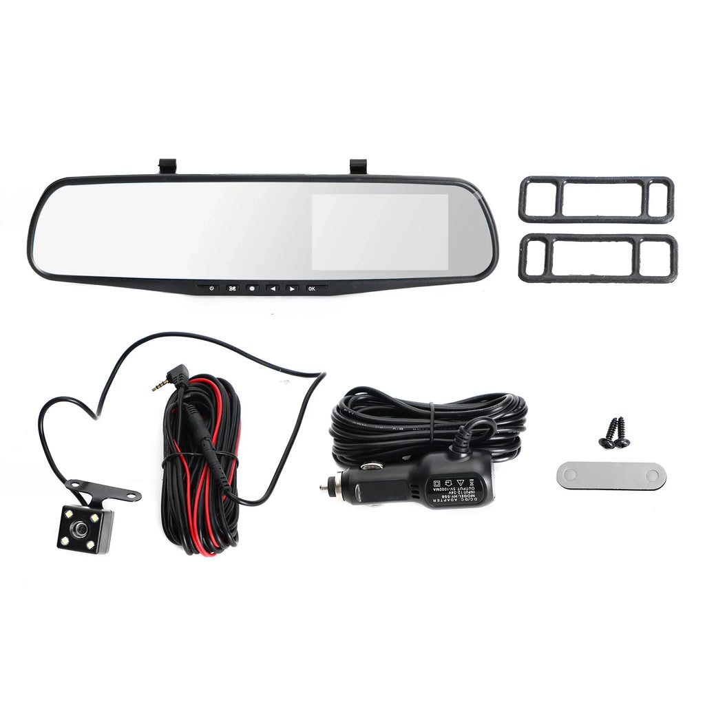 1080P  Rearview Mirror Car  Dual Dash Cam Camera Front Rear Video Recorder