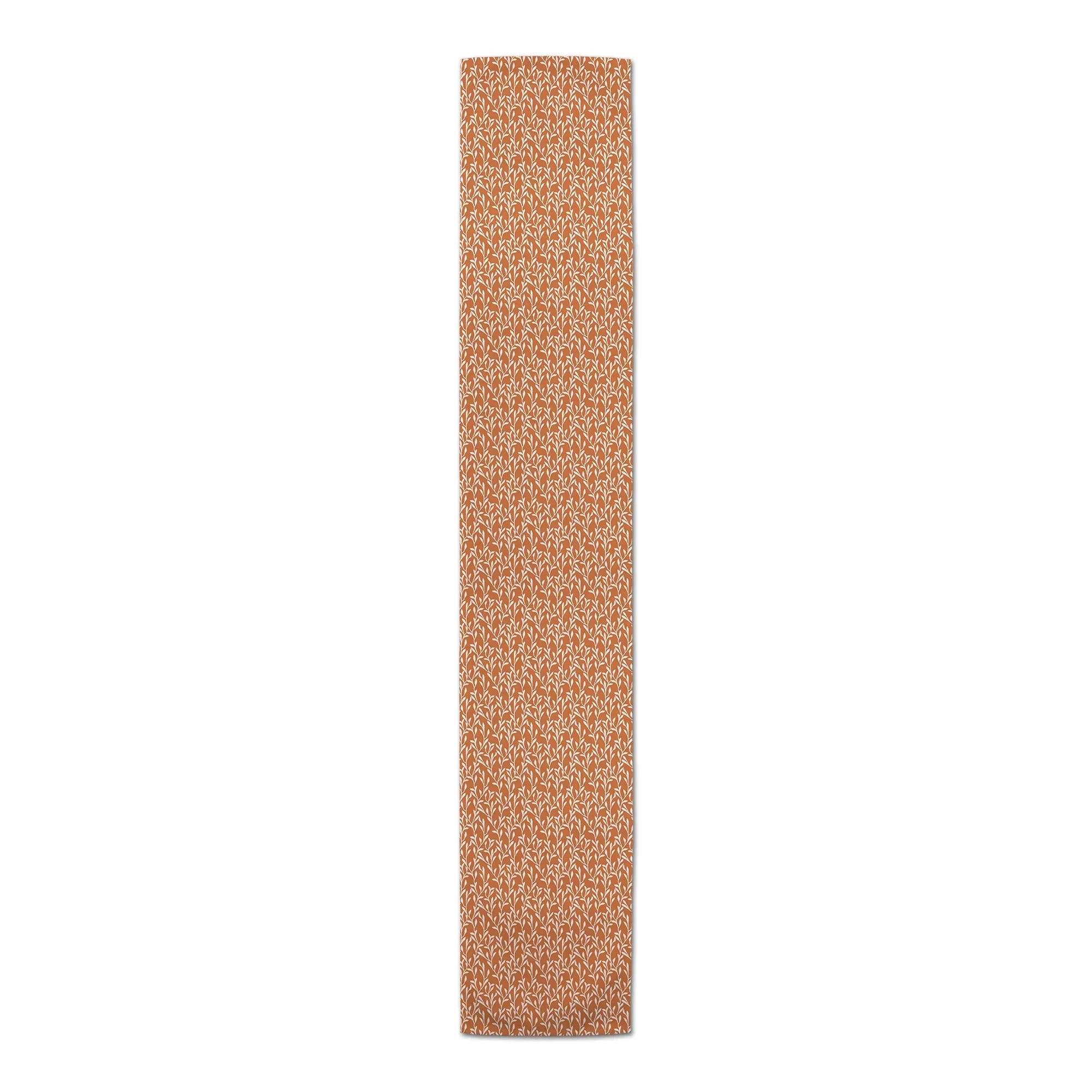 Creative Products Delicate Vines Pattern Orange 16x72 Poly Twill Table Runner