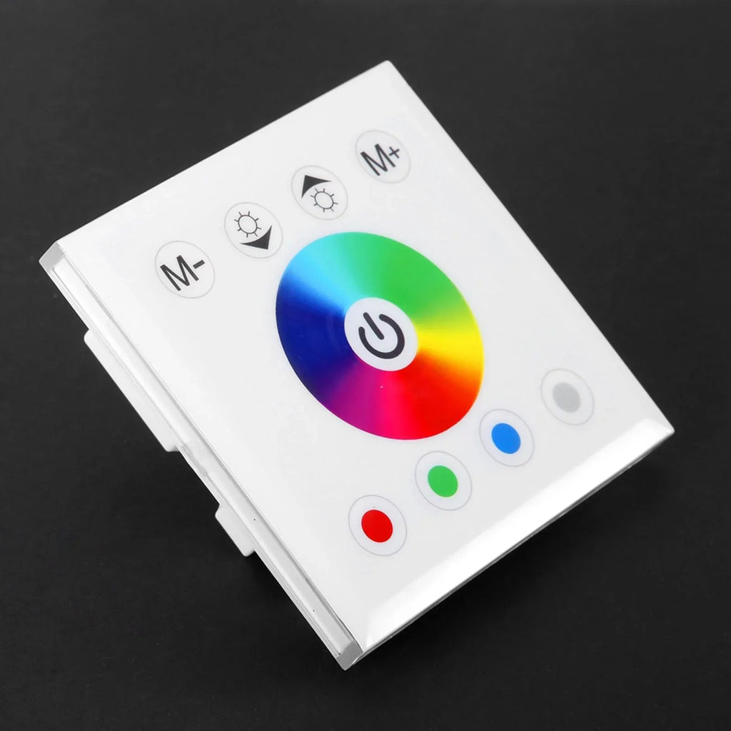 Ftory  Touch Panel Controller - Wall Mounted Colorful   Touch Panel Controller Dimmer Switch for  Strip Light(white)