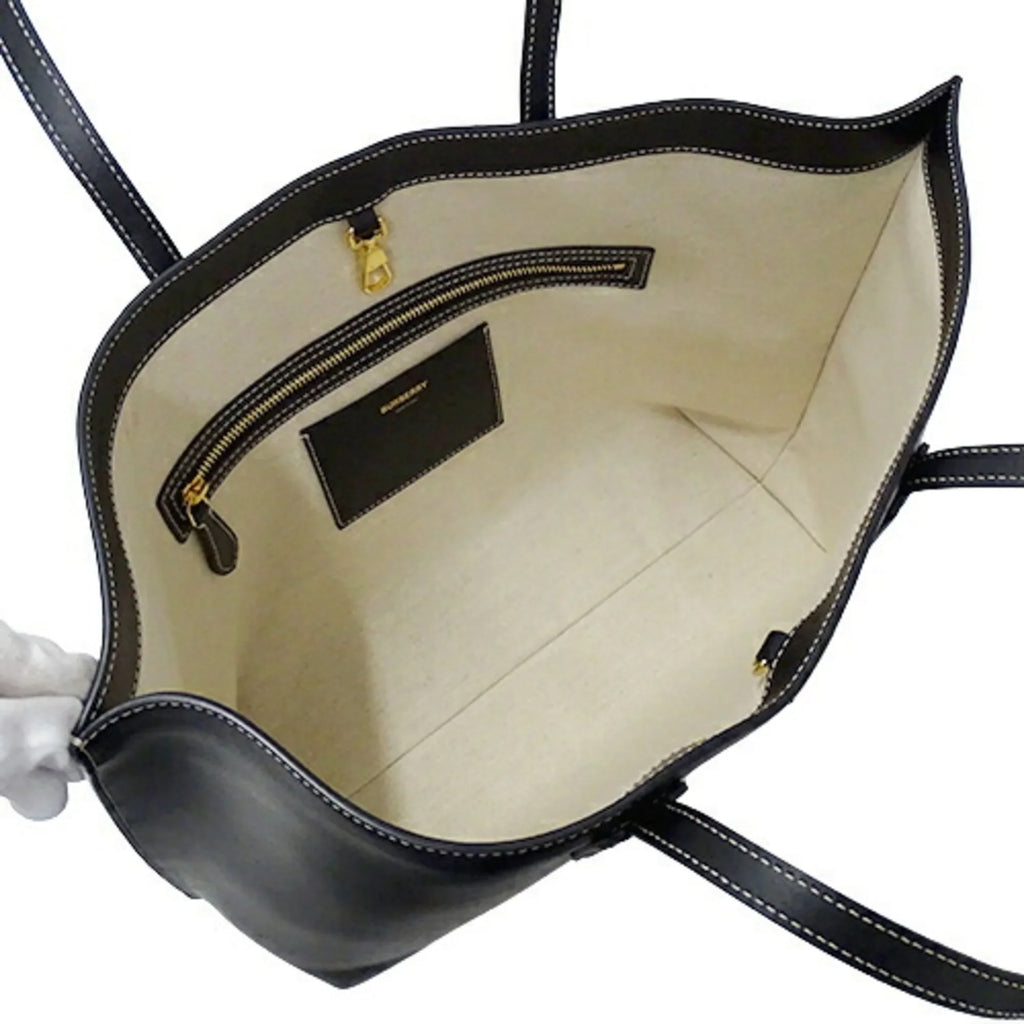 Pre-Owned Burberry  bag ladies tote shoulder leather black 8052726 (Good)