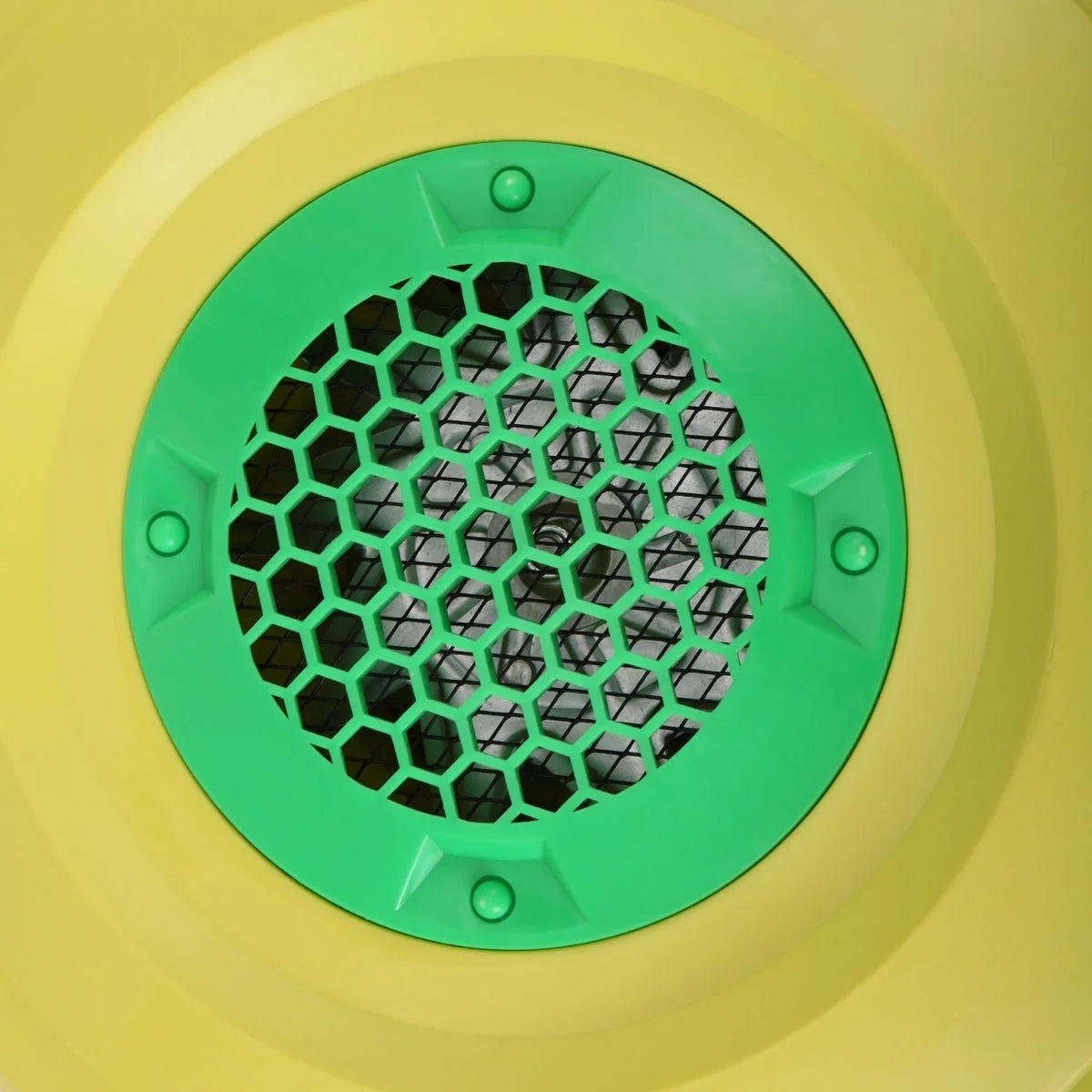 Outdoor Indoor Air Blower, Pump Fan for Inflatable Bounce Castle, Water Slides, Safe, Portable - Yellow and Green