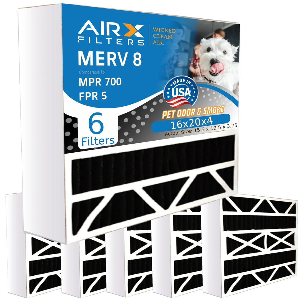 16x20x4 Air Filter Odor Eliminator Carbon Filter  8 Comparable to  700 &  5   Premium  Made 16x20x4 Furnace Filters by     . 6 Pack