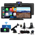Wireless Apple Carplay Android Auto Bluetooth Portable 9.26" Touchscreen Car Stereo With 128G  Card, 4K Dash Cam And Backup Camera, Car Radio Head Unit  Navigation