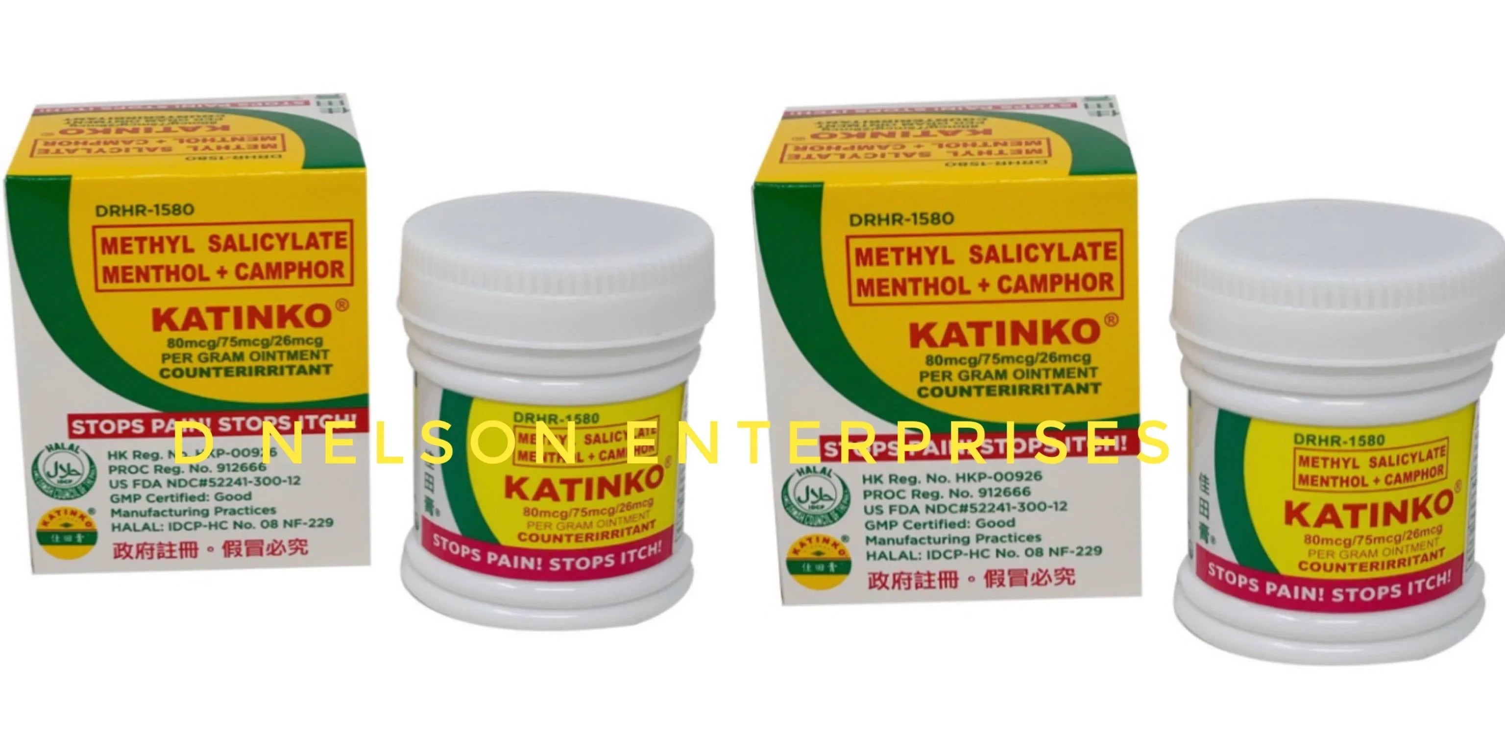 4 Jars Katinko Ointment, Pain & Itch Expert, 30g