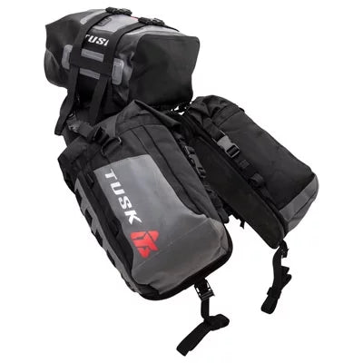 Tusk Excursion Rackless Luggage System w/ X-Small Dry Duffel Tail Bag Standard Heat Shield For   650 Strada 2013-2014