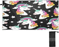 Bestwell Unicorn Print Beach Towel - Lightweight Compact Oversized Travel Towels - Super Absorbent Quick Dry Towel for Swimming Camping Holiday（248）