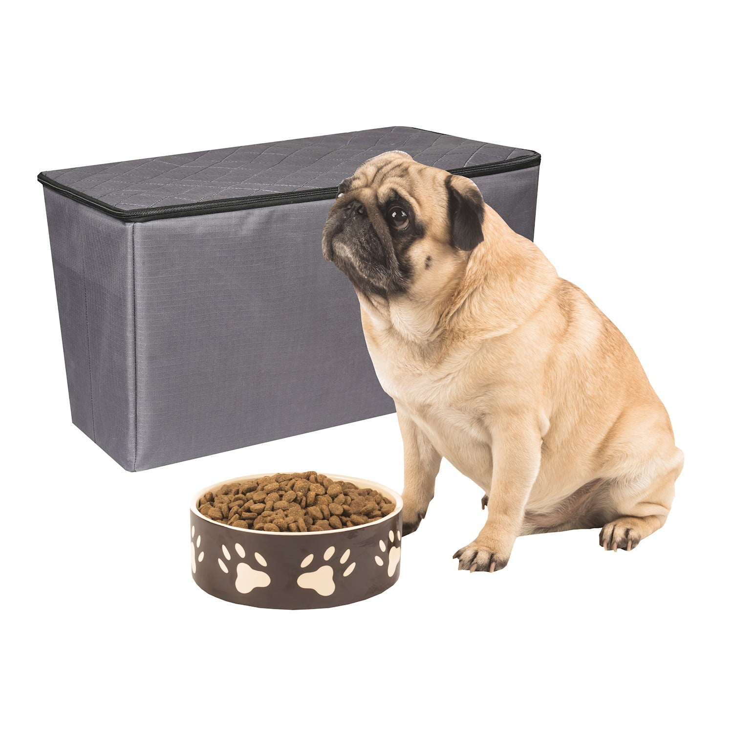 Back Seat Extender for Dogs with Storage Dog Bridge - Gray