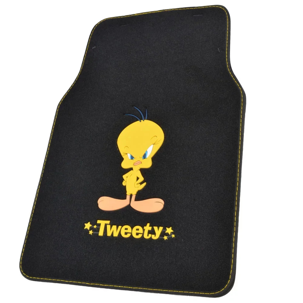 Looney Tunes Tweety Bird Car Seat Covers with Floor Mats Full Set - Holiday Car Auto Accessories Gift Set