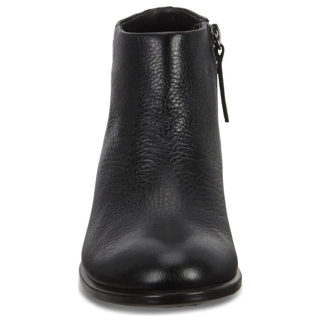 Ecco Women's Black Leather Western Water Resistant Ankle Booties