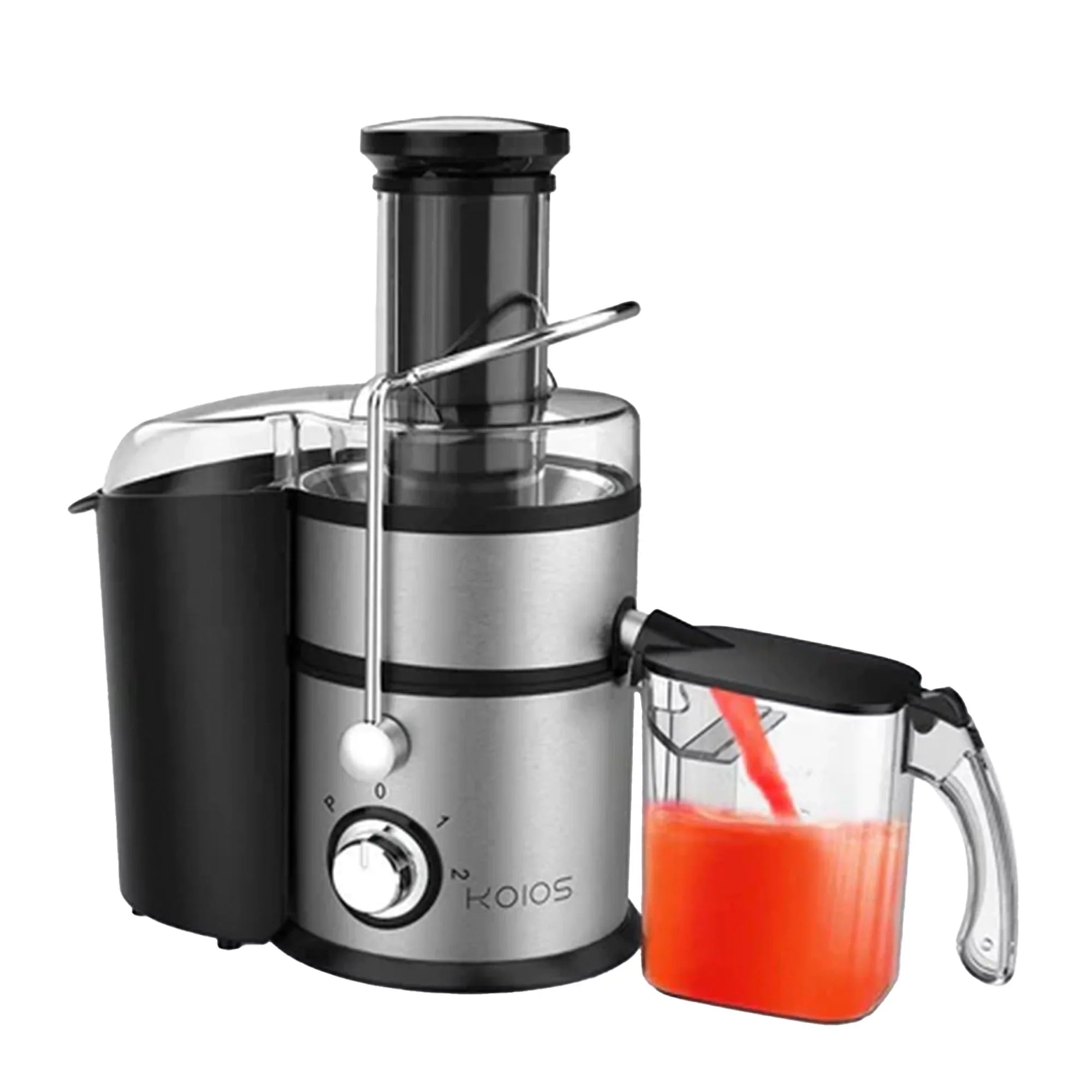 Koios Centrifugal Fruit & Vegetable Juicer w/ Extra Wide Feed Chute, Black
