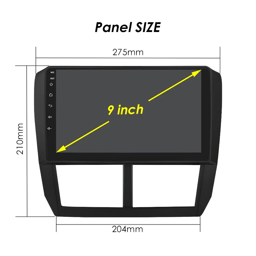 For Subaru Forester Impreza   2008-2014 Android 12  Navigation Wifi 8+128GB  Car Stereo Radio Head Unit Carplay Bluetooth